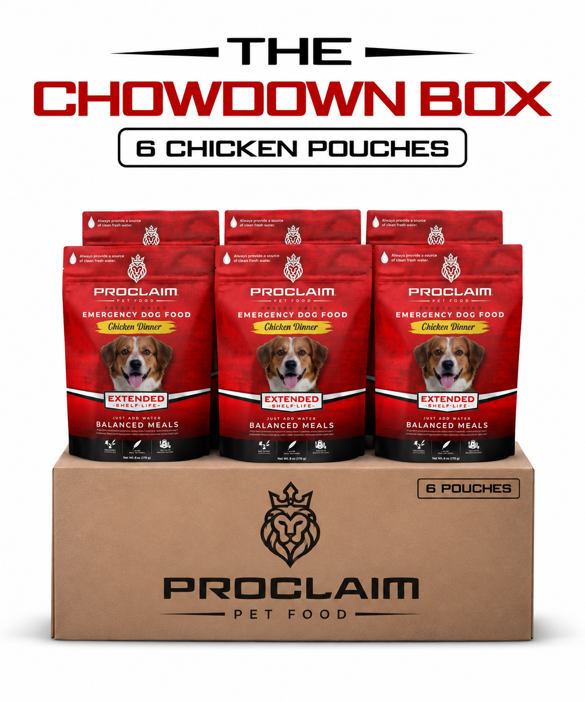 The Chowdown Box- 6 Chicken Dinner Pouches